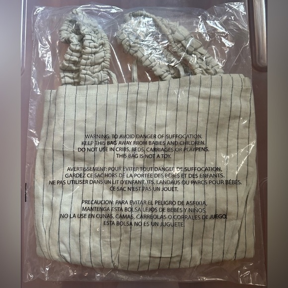 NWT WeWoreWhat Pinstripe Tie-Front Keyhole Linen Cami Tank Top In Sage Size L - Picture 7 of 7